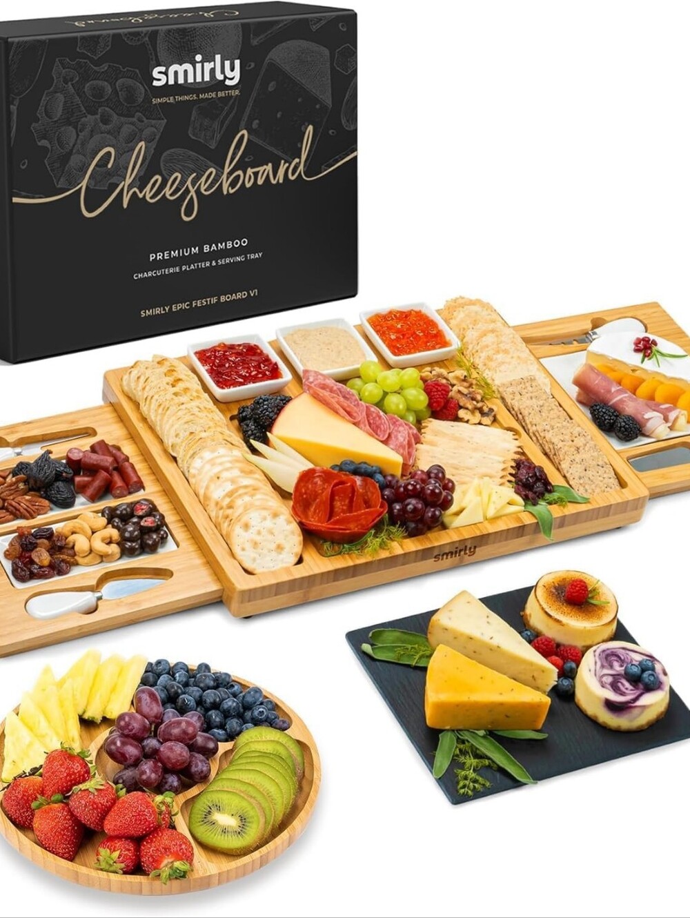 SMIRLY Cheeseboard Premium Bamboo